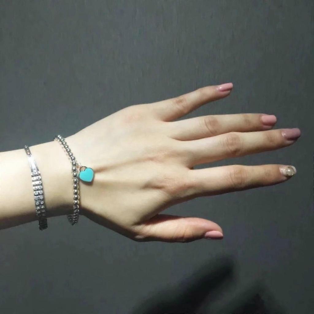 Classic Heart-shaped Ladies' Enamel Bead Bracelet With European And American Popular Women's Holiday Gifts