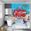 Классическая анимация П-Финес и Ф-Ферб Белая шторка для душа, Декоративная шторка для душа для ванной комнаты, Водонепроницаемая шторка для душа
