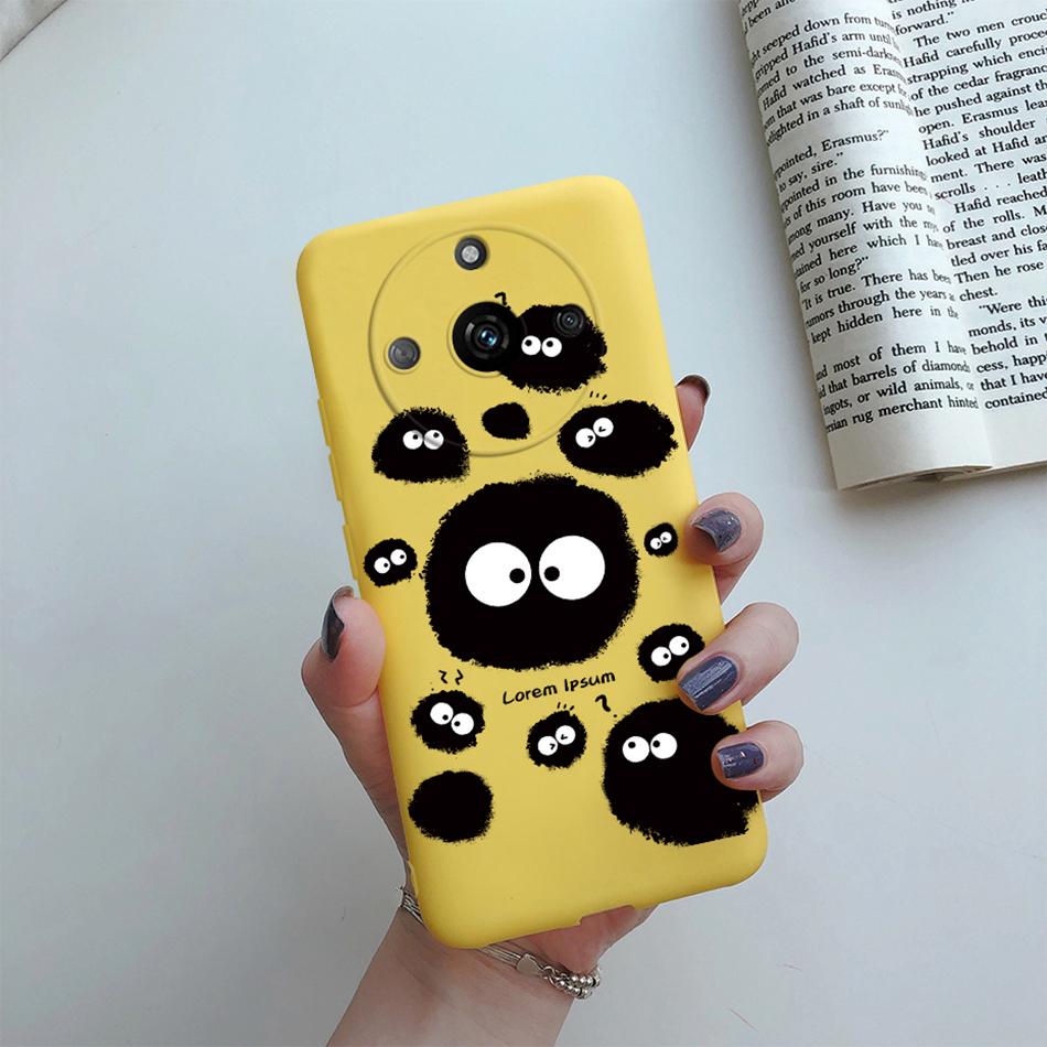 For Cover Realme 11 Pro Plus Case RMX3740 Cute Cartoon Cat Flower Soft Silicone Phone Covers For Realme11 11Pro+ 5G 2023 Bumper