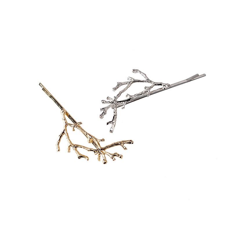 Металлическая заколка для волос в виде ветки