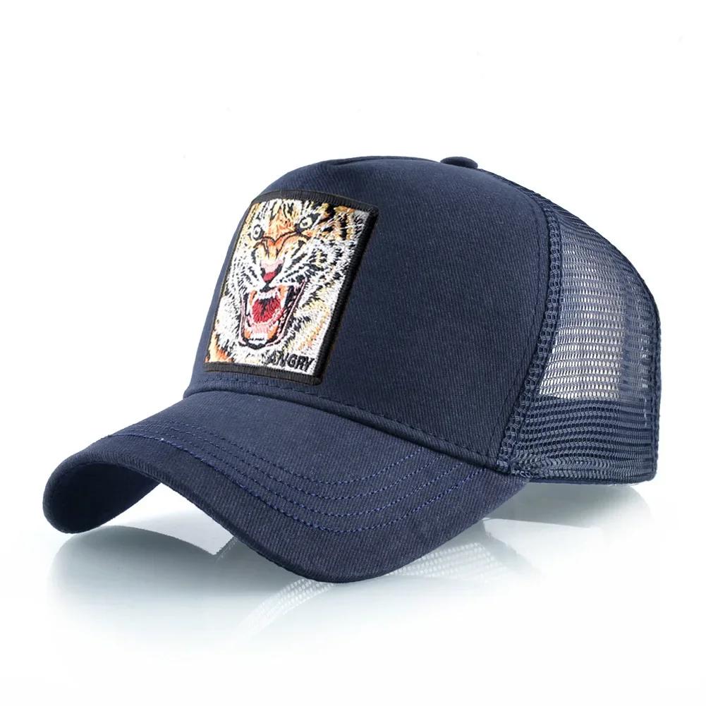 Летняя Бейсболка с Вышивкой - Животная Аппликация, Сетчатая Snapback, Регулируемая Дышащая Кепка в 3 Цветах