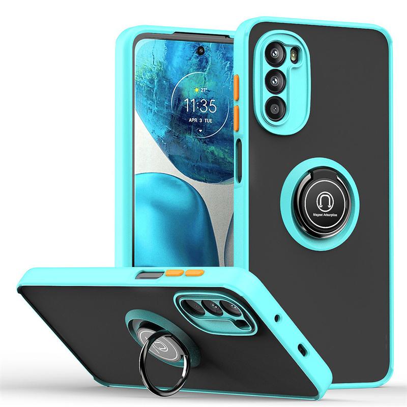 Чехол для Motorola Moto G52, матовый, бронированный, с магнитным кольцом, чехлы для телефонов Moto G52 G 52 MotoG52, противоударный, жесткий, задняя крышка из ПК