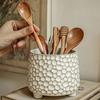 Ceramic Kitchen Utensil Holder Kitchen Spoon Spatula Cutlery Tool Holder Organizer for Countertop Pantry and Bathroom