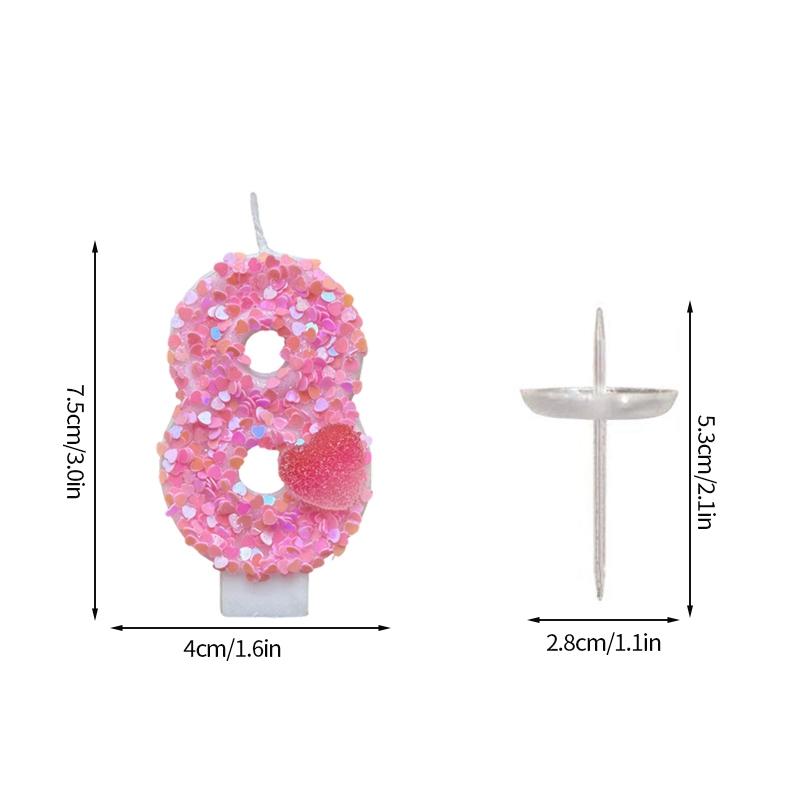 Креативные свечи на день рождения Свеча-бант Принадлежности для дня рождения Свечи для торта Украшение Цифровые 0-9 Вечеринка для будущей мамы Юбилей Декор для торта