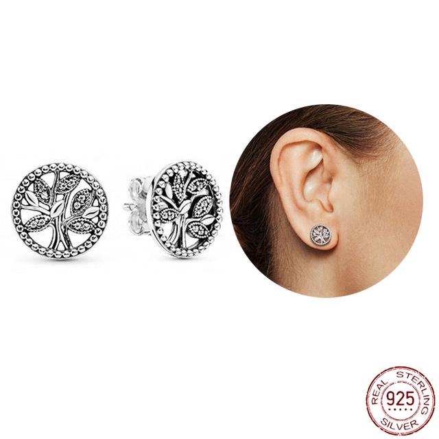 Серьги из стерлингового серебра 925 пробы, настоящее большое сердце, циркон, круглые серьги-кольца для женщин, модные серебряные серьги, ювелирные изделия, подарок