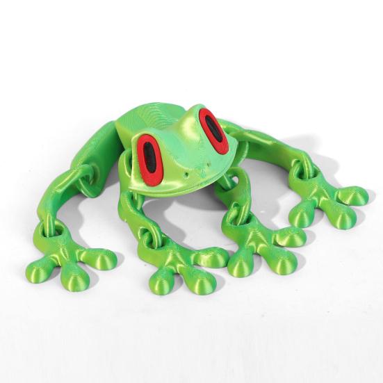 3D-печатная магнитная лягушка, шарнирная лягушка с подвижными суставами, гибкая игрушка для снятия стресса в виде животного для домашнего офиса, холодильника, украшения стола