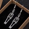 Vintage Skeleton Skull Dangle Earrings For Women Jewelry Party Halloween Gifts
