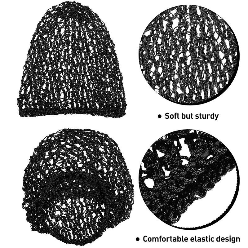 Hair Net Mesh For Women Sleeping Solid Color Crochet Cap Comfortable Snood Beauty Accessories Night Bedtime