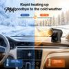 Electric Heating Fan for Car Portable Heater Defroster, 12V Compact Winter Driving Accessories Auto Windshield Defogging, Desktop Space with