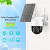 3-мегапиксельная Wi-Fi IP-камера с солнечной панелью, беспроводная уличная PTZ-камера видеонаблюдения, обнаружение человека, PIR, ночное видение, камеры видеонаблюдения