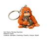 3D Monkey Keychain Cute Monkey Holding Plush Toy Keychain Decoration for Backpack Purse Bag Accessories