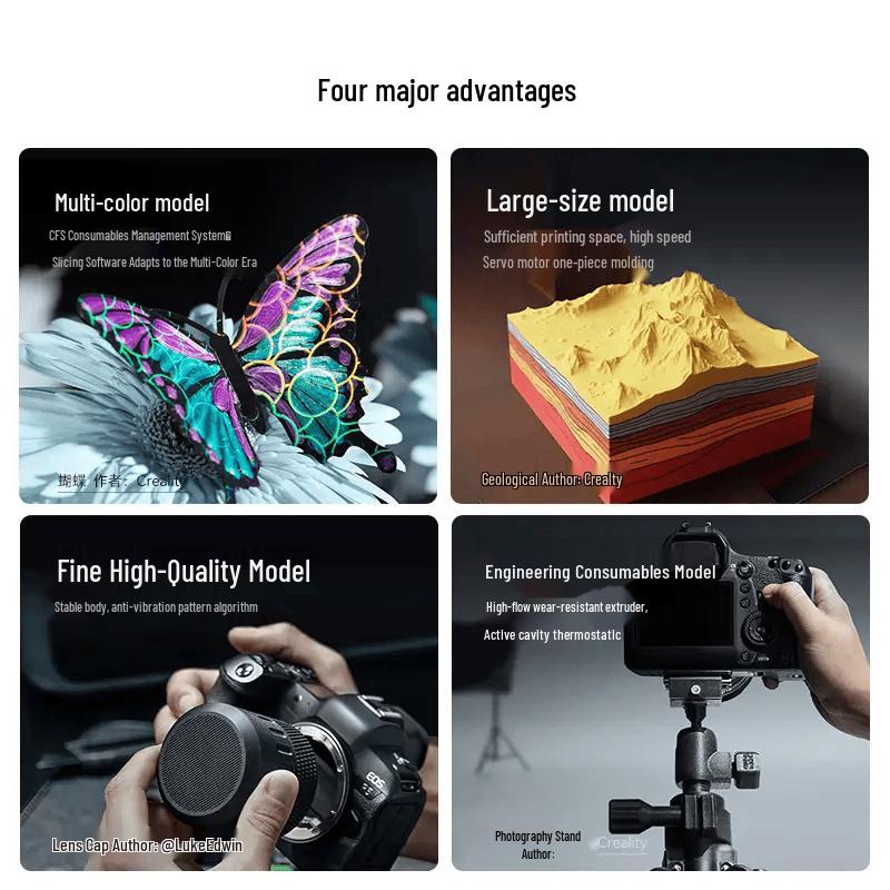 Многоцветный 3D-принтер Creality K2 Combo AI FDM
