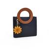 Handmade Leather Daisies Nordic Ins Flower Three-dimensional Bag Pendant Cowhide Pendant Car Keychain Handbook Bookmark