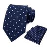 Men's Elegant Polka Dot Suit, Tie, and Pocket Square Set