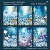5 pcs INS Bronzing Flowers Plant Background Stickers Decorative Diary Album Scrapbooking material