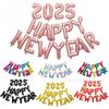 Inflatable Alphabet Balloons Happy New Year 2025 16 Inch Balloon Set New Colorful Foil Balloons