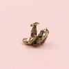 Miniature Antique Brass Lucky Nine Tailed Fox Figurines Feng Shui Ornament Copper Animal Mini Office Desktop Crafts Home Decor