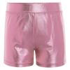 Girls Metallic Elastic Waistband Shiny Hot Pants Stage Performance Competition Dance Shorts