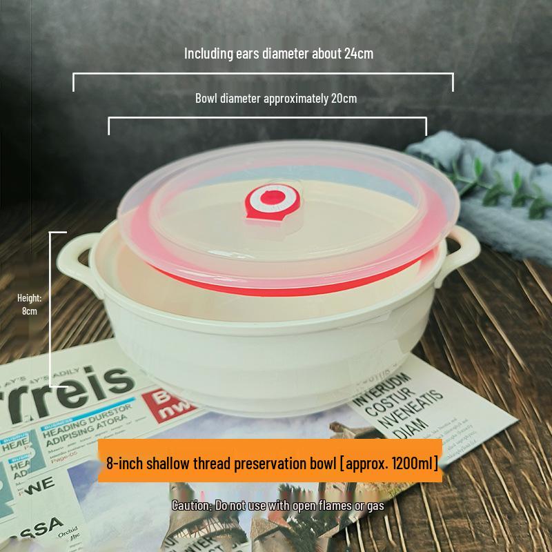 Керамический набор суповых тарелок с двумя ручками и крышкой - Безопасно для микроволновой печи, Включает большую ложку и супницу, Чисто-белый, Креативный дизайн (8 мисок)