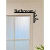 1 Piece Metal Bathroom Door Top Sign - Horizontal. Minimalist Home Decor Independence Day.