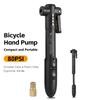 WEST BIKING 80PSI Portable Mini Pump Cycling Hand Pump Ball Tire Inflator Schrader Presta Valve MTB Road Bike Pump Accessories