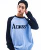 AMES-WORLDWIDE Basic Raglan Pullover Knit Blue