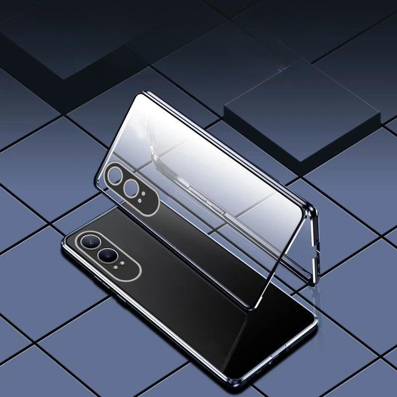 Металлическая рама 360 Полная защита Чехол Для Oneplus Nord CE 4 Lite OPPO K12X Магнитное притяжение Двустороннее закаленное стекло Чехол