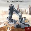 RC Construction Truck Engineering Vehicles Развивающие игрушки для детей со светомузыкой RC ExcavatorBulldozer 1/20 2.4Ghz