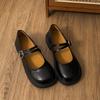 Модные черные туфли на плоской подошве в стиле ретро для женщин, новые весенне-осенние юбки 2025 года, французские туфли Мэри Джейн