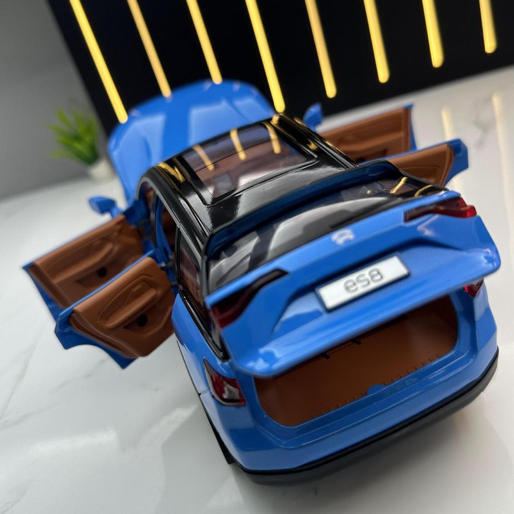 1:24 NIO ES8 Сплав Новый Энергетический Автомобиль Модель Литье Металл Игрушечные Транспортные Средства Модель Автомобиля Симуляция Звука и Света Детские Игрушки Подарок
