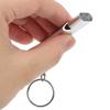 Outdoor Survival Whistle with Keychain Aluminum Alloy Double Tubes Whistle Silver
