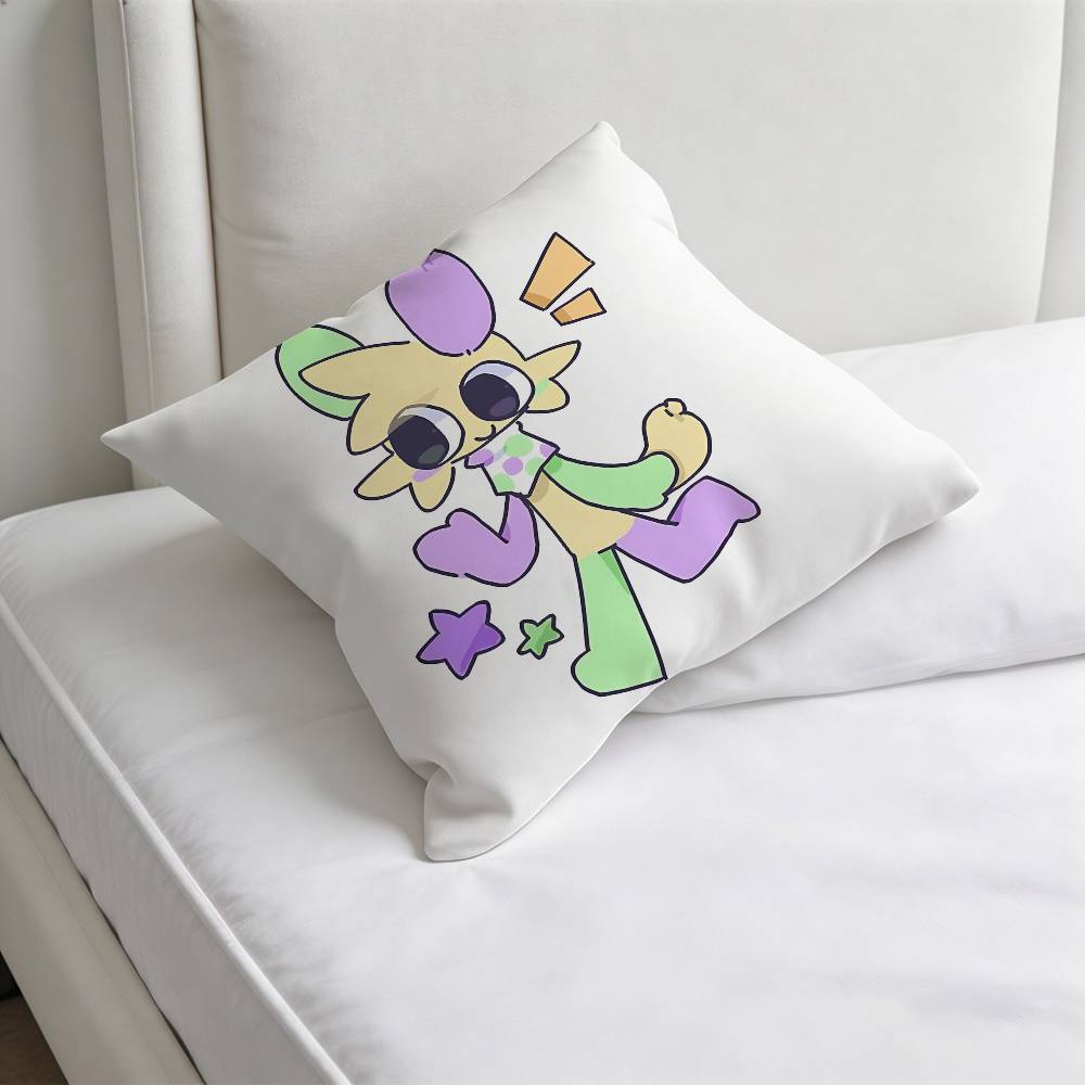 Cute YYatta Anime Square Pillow Case Soft Decorative Throw Pillow Cover for Home Sofa Bed