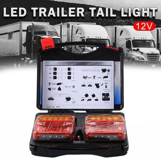 Car LED Tail Lights Wireless Magnetic Trailer Taillight Kit with Lasting Battery Fast Charging Weatherproof Vehicle Lights for Trucks Boats RVs