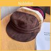Fashion Women Solid Color Suede Flat Top Hat For Casual Equestrian Use