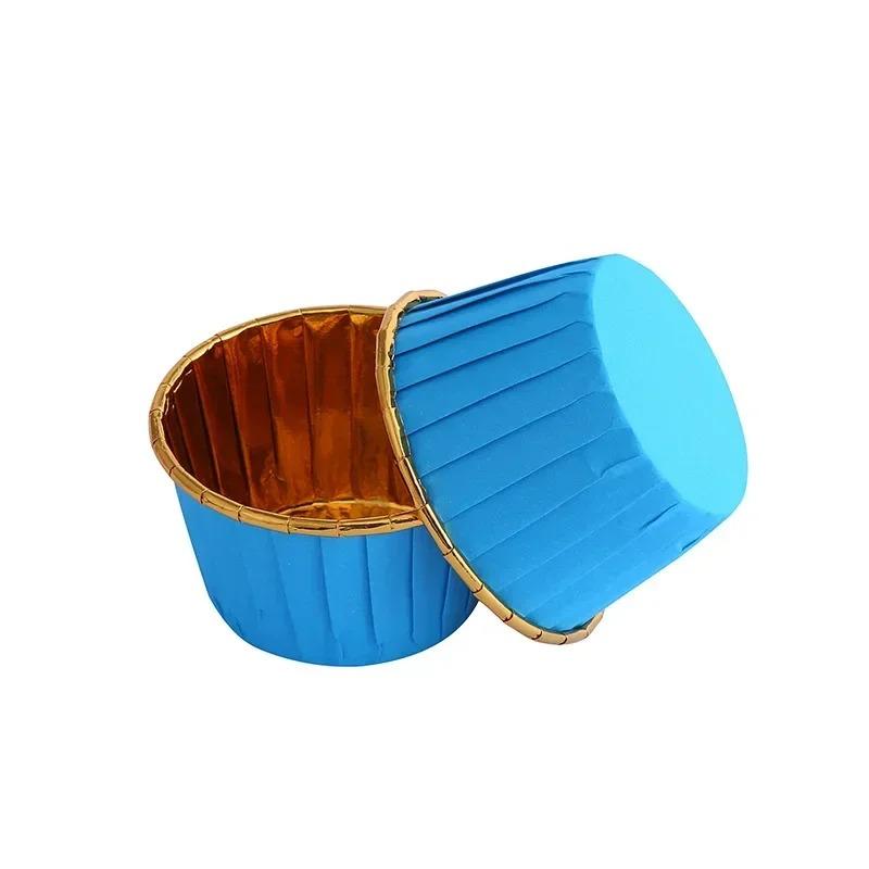 50Pcs Foil Muffin Cupcake Liner Cake Wrappers Holders Baking Cup Tray Case Cake Paper Cups Pastry Tools for Wedding Birthday