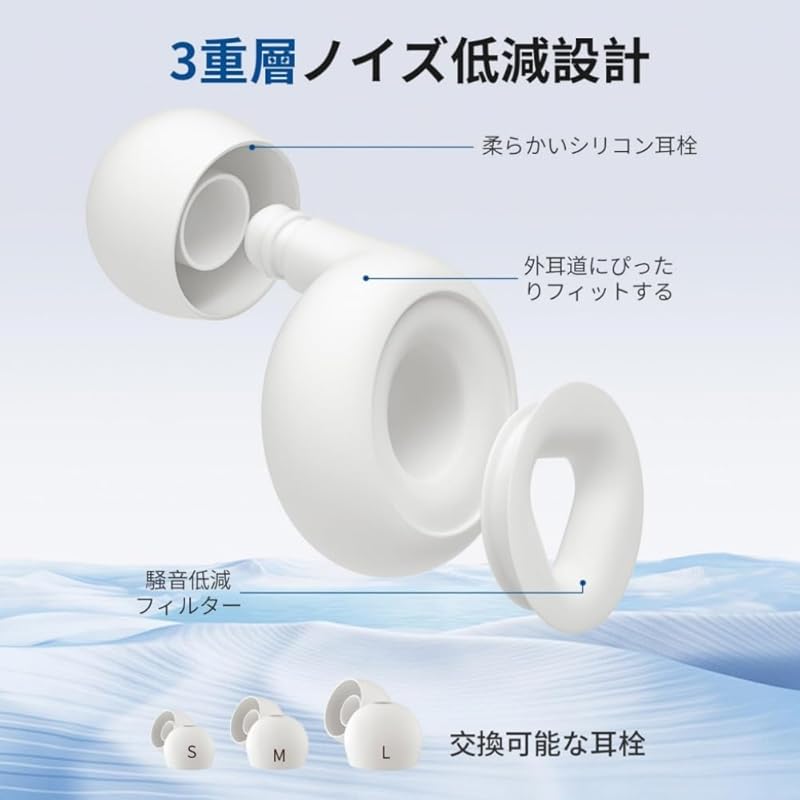Ear Plugs for Sleeping Sound Insulation Noise Reduction 40dB Good Sleep Sleep Goods Noise Countermeasures Relax Hearing Protection Plane Study Snoring