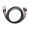 1 4in Dual RCA To Dual TS Cable 4.9ft 6.35mm 2 RCA Port To 2 TS Port Cable Stereo Interconnect Cord
