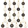 2 шт. Шармы-буквы из нержавеющей стали A-Z, круглые, эмалированные, алфавитные, односторонние подвески, фурнитура для DIY ожерелий, браслетов, бижутерии