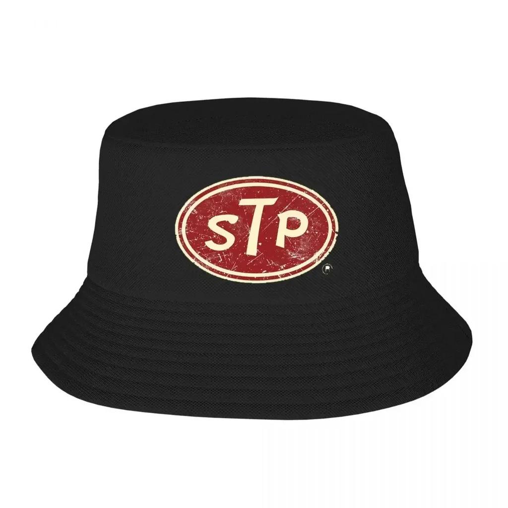 STP Motor Oil Vintage Classic Bucket Hat Panama For Kids Bob Hats Reversible FisherUnisex Hats Summer Beach Fishing Unisex Cap