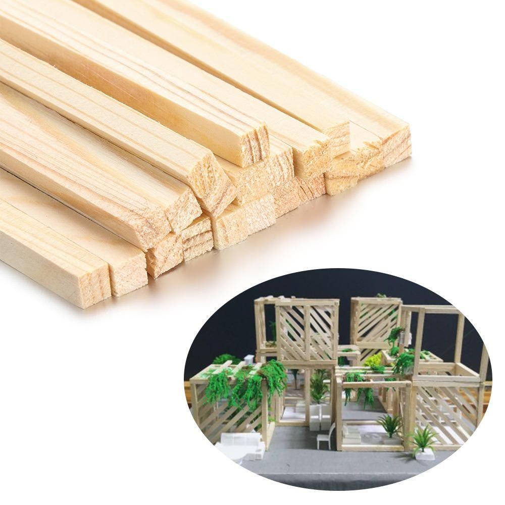 Kids Children Building Model Square Wooden Rods Educational Toys Counting Stick Wooden Diy Craft