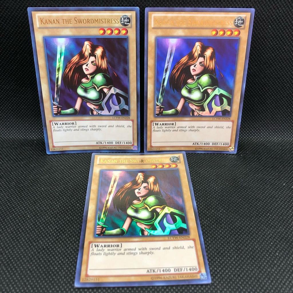 Yu-Gi-Oh! Английская версия Женщина-фехтовальщик Канан Ультра Редкое Неограниченное Издание Набор из 3 штук