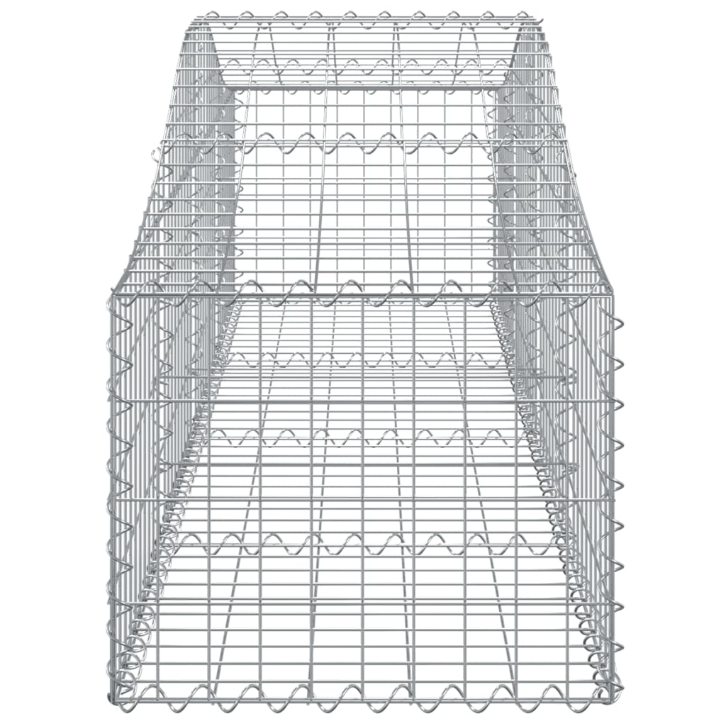 Arch Topped Gabion Baskets 6 pcs 200 x 50 x 40 60 cm Galvanized Steel