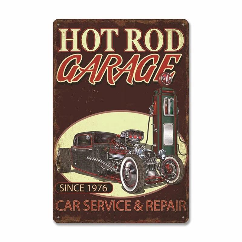 Classic Garage Poster Vintage Metal Sign Car Service Metal Tin Signs Retro Plaque Garage Tool Shop Wall Art Decor