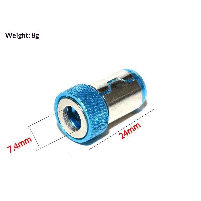 1/3/5Pcs Universal 1/4 Batch Head Colored Magnetic Coil Metal Screwdriver Head Magnetizer Electric Tool Accessory Set