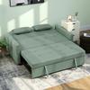 Three-Way Two-Seater Sofa Bed - Green
