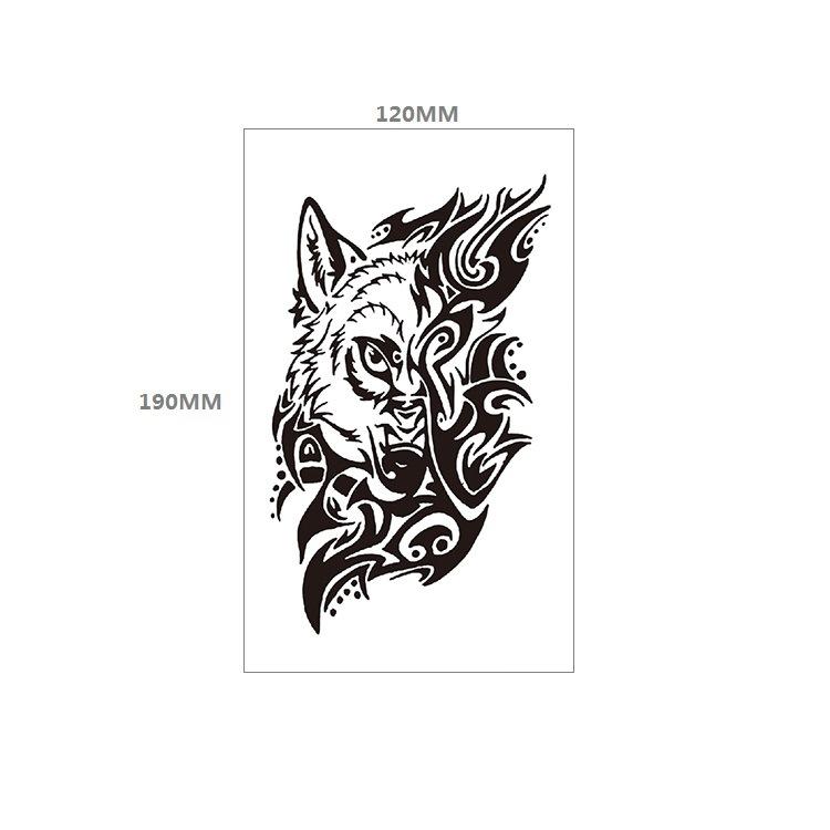 Animal Tattoo Sticker Tiger Head Wolf Head Geometric Shape Wind Set Water Transfer Flower Arm Sticker