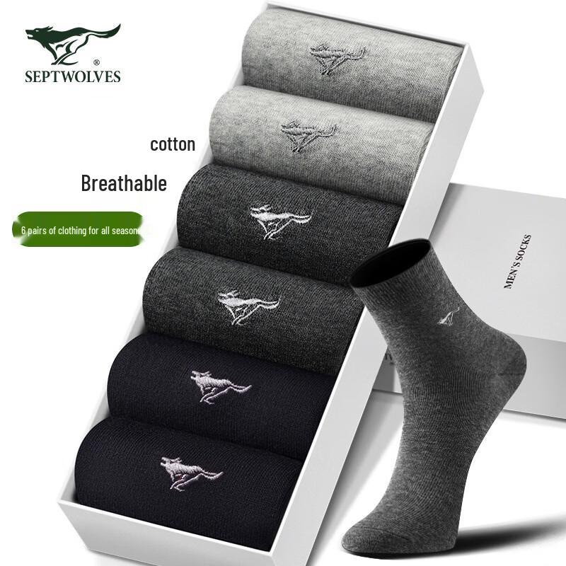SEPTWOLVES Men's Casual & Business Cotton Socks