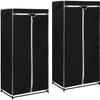 VidaXL 2 шт. Шкафы для одежды Черные 75x50x160 см