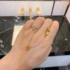 Ювелирные изделия Цвет Сокровище Популярный Высокоуглеродистый Имитация Желтого Бриллианта 6 * 8 Денье Кольцо