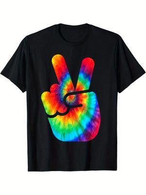 Крутая футболка с tie-dye знаком мира для S и S